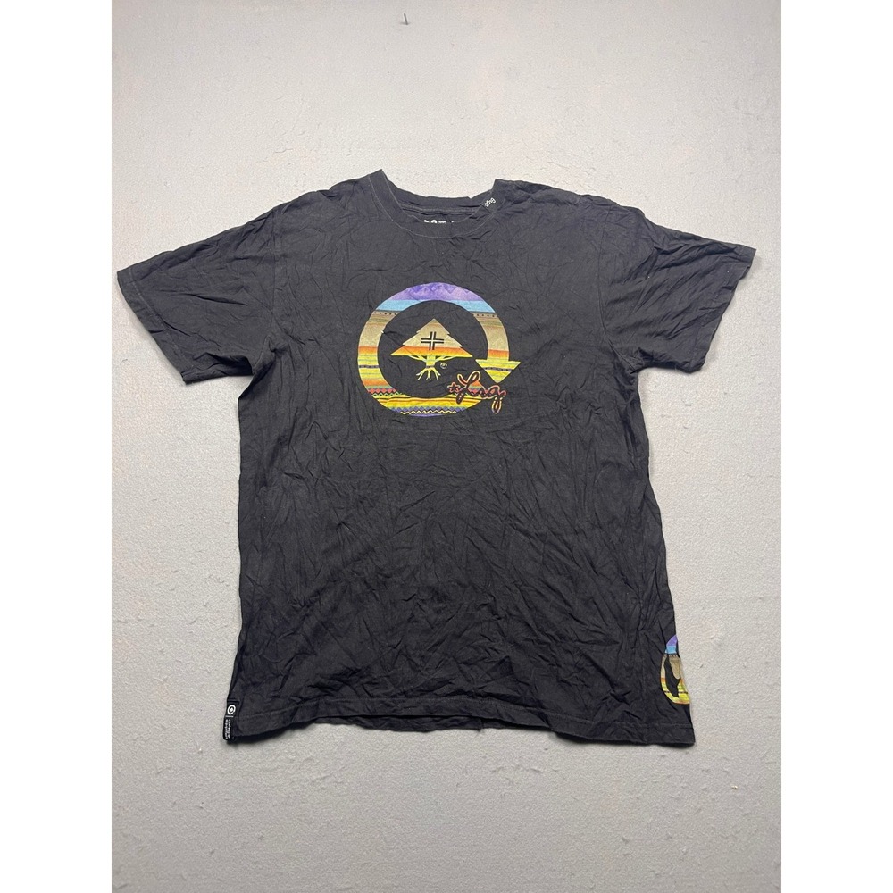 LRG Lifted Research Group Graphic Tee Mens XL Black 100% Cotton Excellent